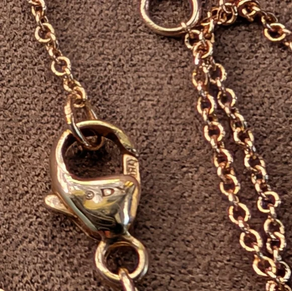 David Yurman Red and Gold Heart Necklace 18k - Picture 4 of 6